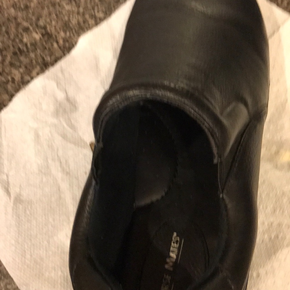 Comfy work shoes. Worn at airport and airplanes